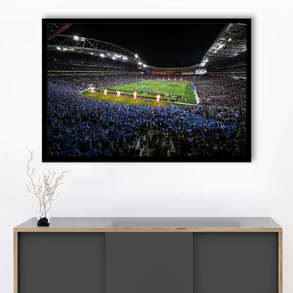 Anz Stadium at Sydney Olympic Park, Stadium Canvas, Sport Art, Gift for him, Framed Art Print Wall Decor, Picture Framed