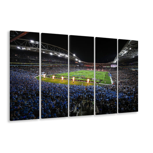 Anz Stadium at Sydney Olympic Park, Stadium Canvas, Sport Art, 5 Panel B, Extra Large Canvas, Canvas Print Wall Art