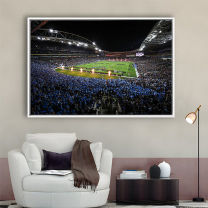 Anz Stadium at Sydney Olympic Park, Stadium Canvas, Sport Art, Framed Canvas Print Wall Art, Floating Frame