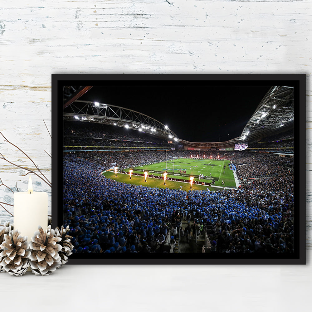 Anz Stadium at Sydney Olympic Park, Stadium Canvas, Sport Art, Framed Canvas Print Wall Art, Floating Frame