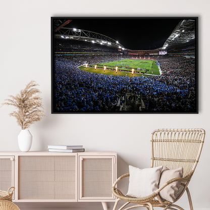 Anz Stadium at Sydney Olympic Park, Stadium Canvas, Sport Art, Framed Canvas Print Wall Art, Floating Frame
