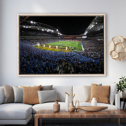 Anz Stadium at Sydney Olympic Park, Stadium Canvas, Sport Art, Framed Canvas Print Wall Art, Floating Frame