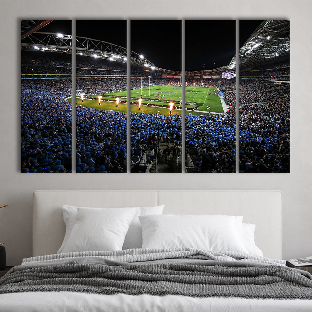 Anz Stadium at Sydney Olympic Park, Stadium Canvas, Sport Art, 5 Panel B, Extra Large Canvas, Canvas Print Wall Art