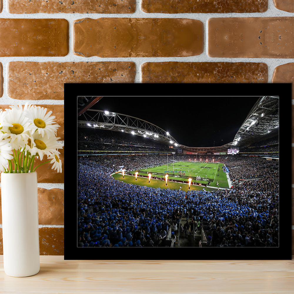 Anz Stadium at Sydney Olympic Park, Stadium Canvas, Sport Art, Gift for him, Framed Art Print Wall Decor, Picture Framed