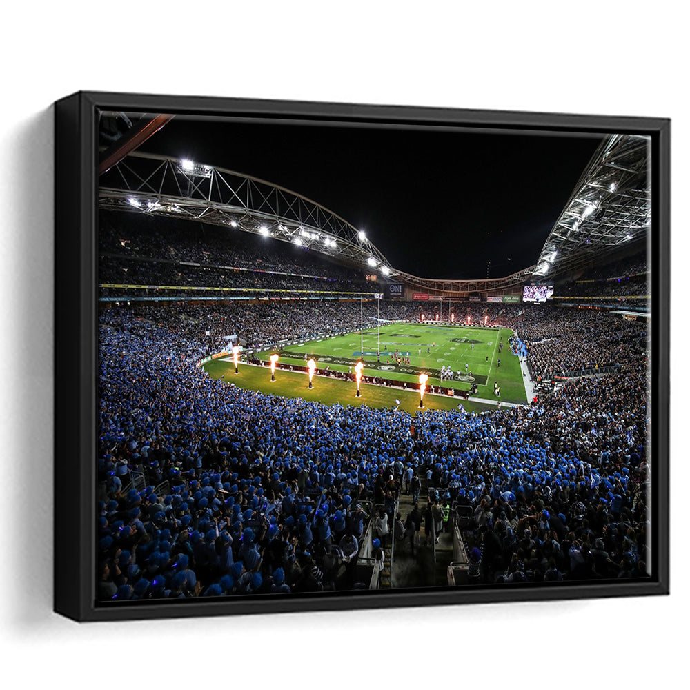 Anz Stadium at Sydney Olympic Park, Stadium Canvas, Sport Art, Framed Canvas Print Wall Art, Floating Frame