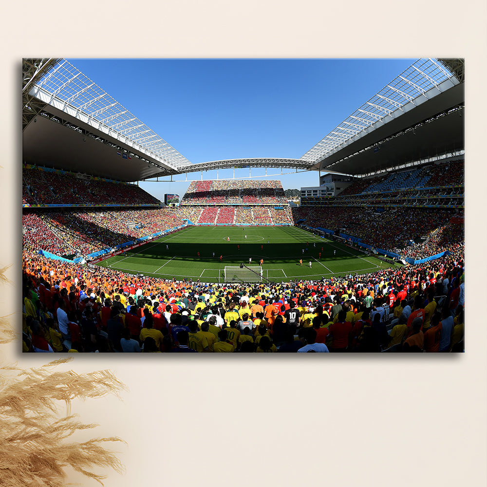 Arena Corinthians Copa, Stadium Canvas, Sport Art, Gift for him, Man Cave Decor, Art Print, Canvas Print Wall Art