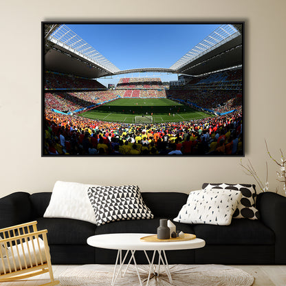 Arena Corinthians Copa, Stadium Canvas, Sport Art, Framed Canvas Print Wall Art, Floating Frame