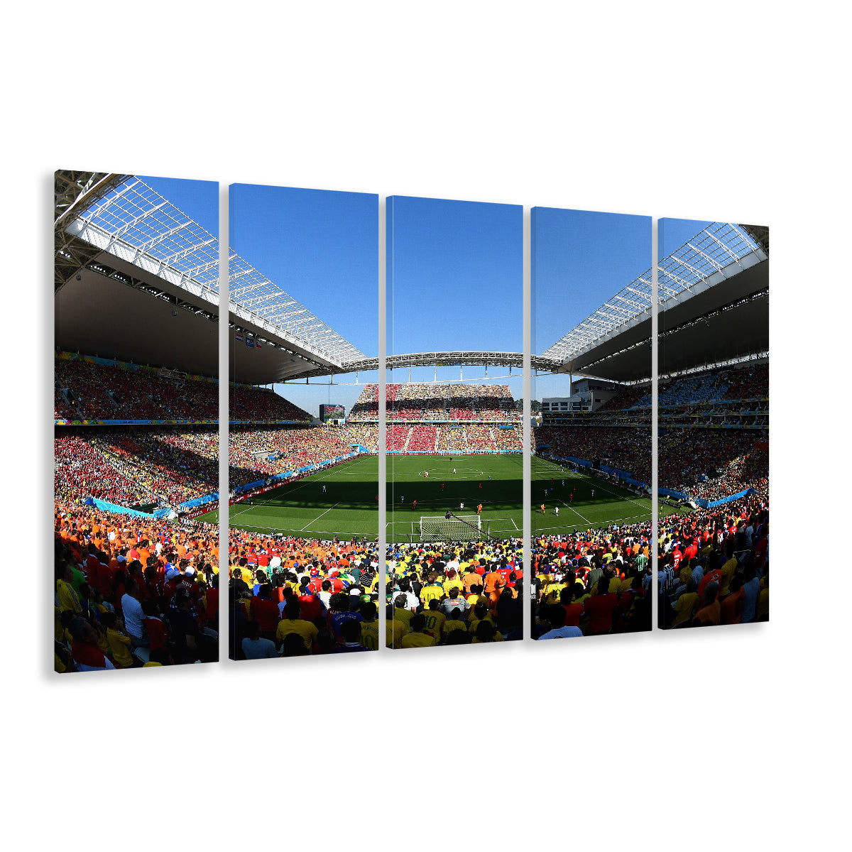 Arena Corinthians Copa, Stadium Canvas, Sport Art, 5 Panel B, Extra Large Canvas, Canvas Print Wall Art