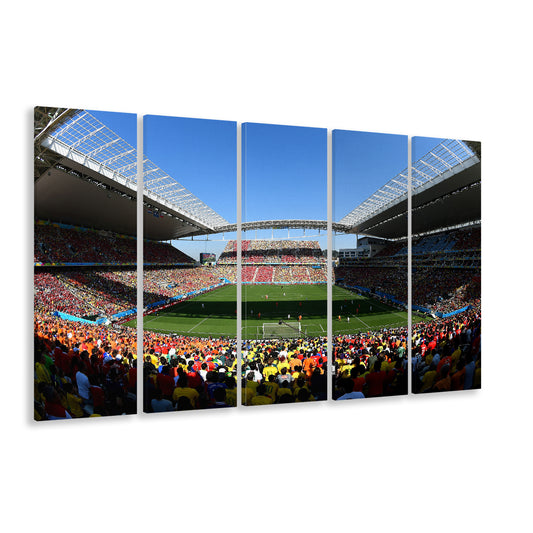 Arena Corinthians Copa, Stadium Canvas, Sport Art, 5 Panel B, Extra Large Canvas, Canvas Print Wall Art