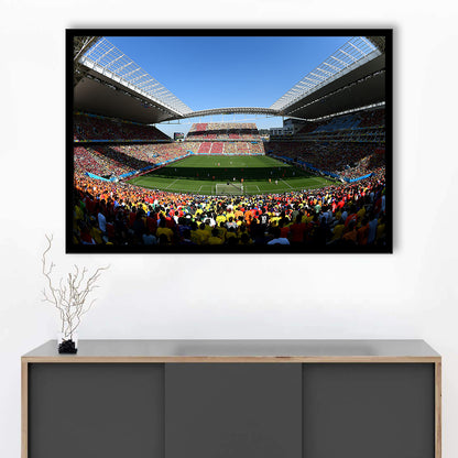 Arena Corinthians Copa, Stadium Canvas, Sport Art, Gift for him, Framed Art Print Wall Decor, Picture Framed