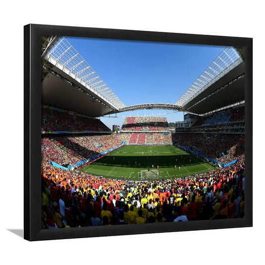 Arena Corinthians Copa, Stadium Canvas, Sport Art, Gift for him, Framed Art Print Wall Decor, Picture Framed