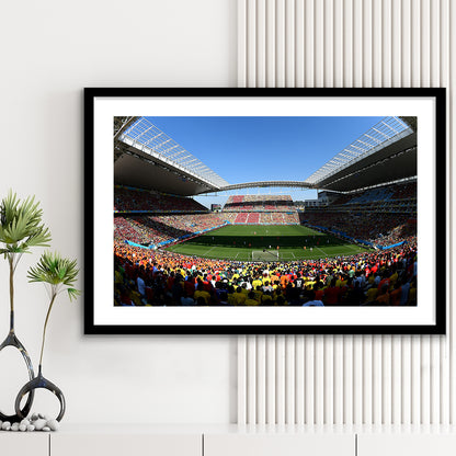 Arena Corinthians Copa, Stadium Canvas, Sport Art, Gift for him, White Border Framed Art Print Wall Decor