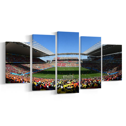Arena Corinthians Copa, Stadium Canvas, Sport Art, Gift for him, 5 Panel, Large Canvas, Canvas Print Wall Art