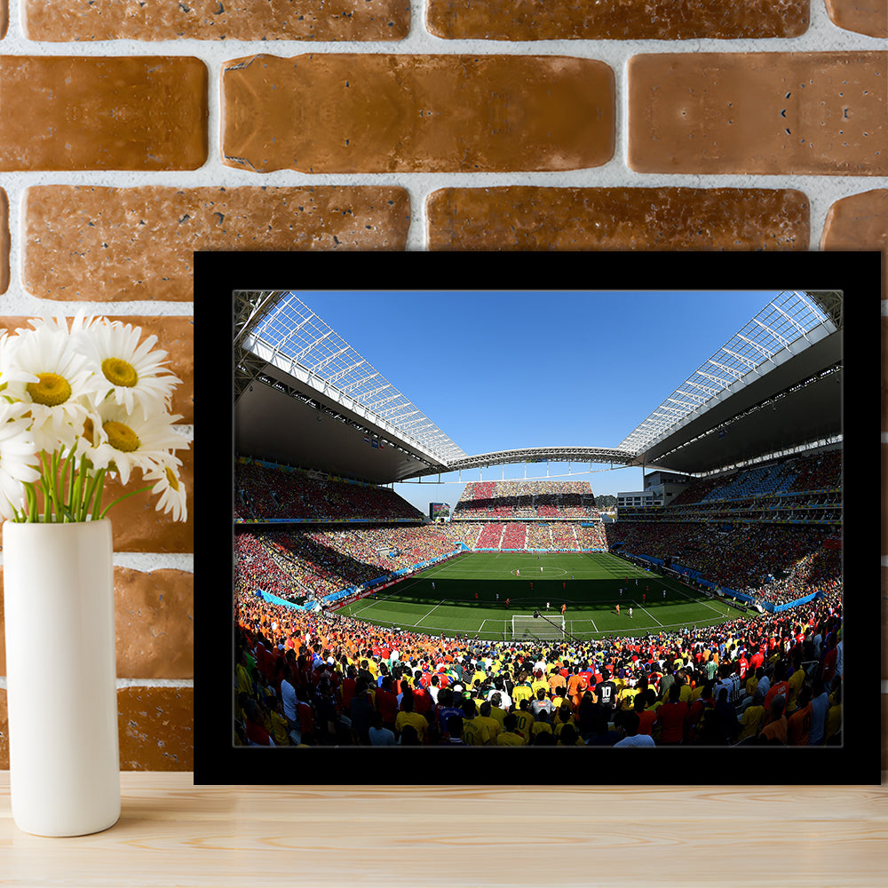 Arena Corinthians Copa, Stadium Canvas, Sport Art, Gift for him, Framed Art Print Wall Decor, Picture Framed