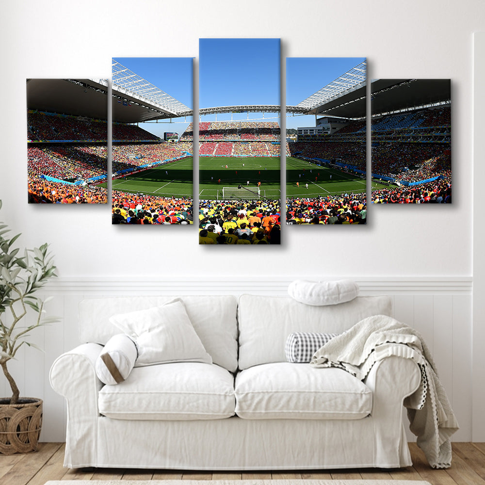 Arena Corinthians Copa, Stadium Canvas, Sport Art, Gift for him, 5 Panel, Large Canvas, Canvas Print Wall Art