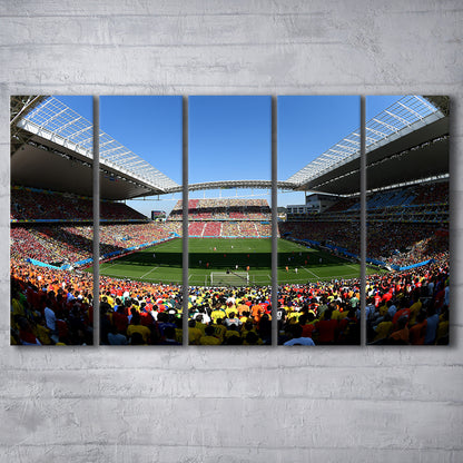 Arena Corinthians Copa, Stadium Canvas, Sport Art, 5 Panel B, Extra Large Canvas, Canvas Print Wall Art