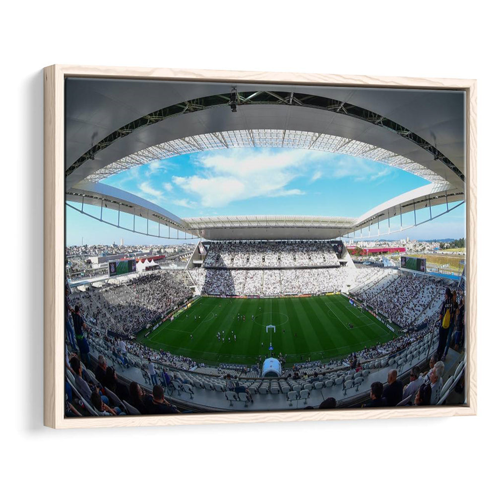 Arena Corinthians, Stadium Canvas, Sport Art, Framed Canvas Print Wall Art, Floating Frame