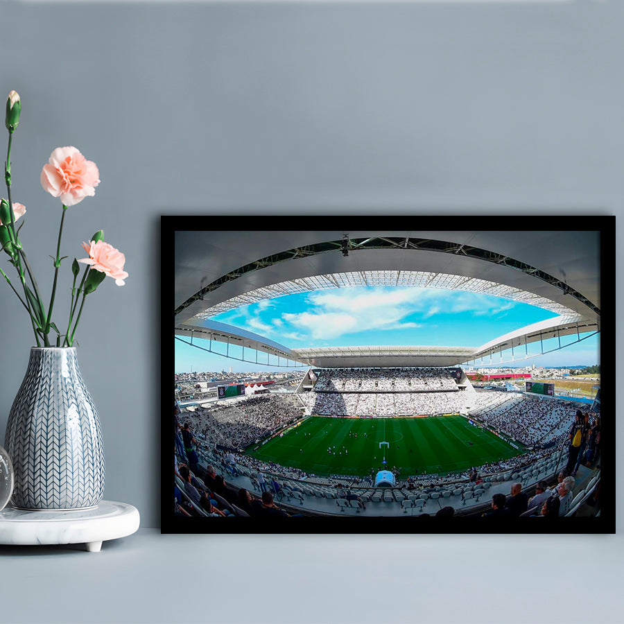 Arena Corinthians, Stadium Canvas, Sport Art, Gift for him, Framed Art Print Wall Decor, Picture Framed