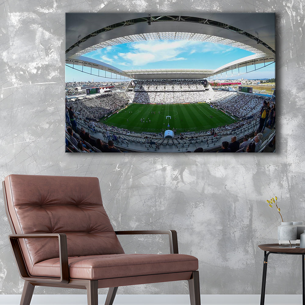 Arena Corinthians, Stadium Canvas, Sport Art, Gift for him, Man Cave Decor, Art Print, Canvas Print Wall Art