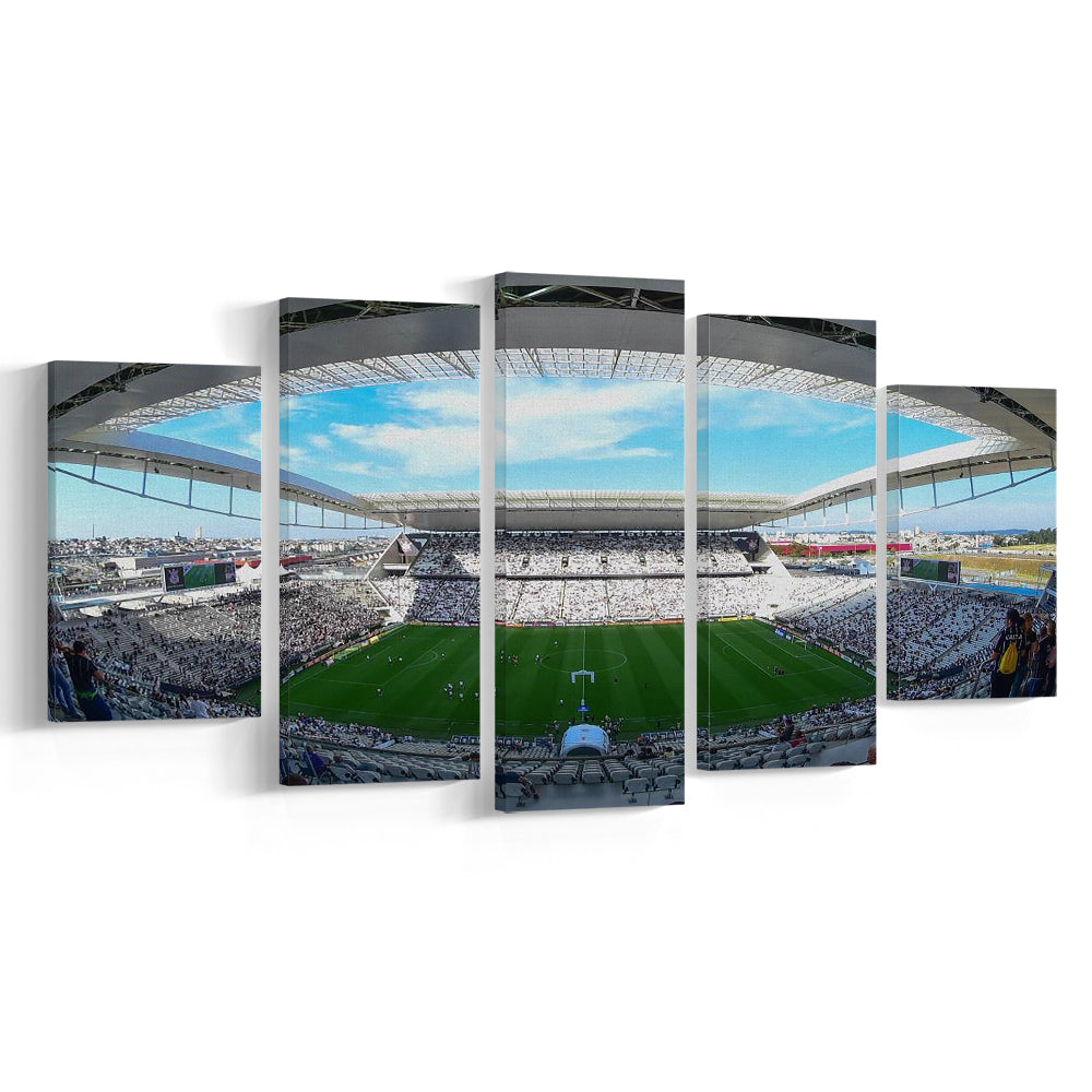 Arena Corinthians, Stadium Canvas, Sport Art, Gift for him, 5 Panel, Large Canvas, Canvas Print Wall Art