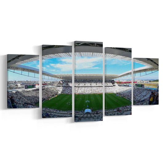 Arena Corinthians, Stadium Canvas, Sport Art, Gift for him, 5 Panel, Large Canvas, Canvas Print Wall Art