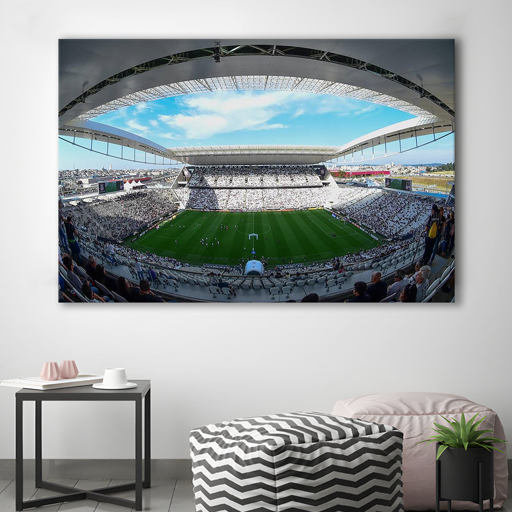 Arena Corinthians, Stadium Canvas, Sport Art, Gift for him, Man Cave Decor, Art Print, Canvas Print Wall Art