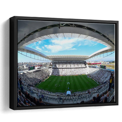 Arena Corinthians, Stadium Canvas, Sport Art, Framed Canvas Print Wall Art, Floating Frame
