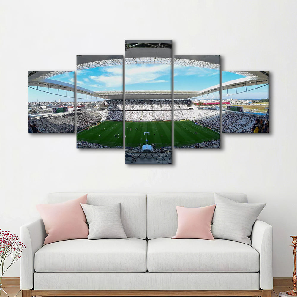 Arena Corinthians, Stadium Canvas, Sport Art, Gift for him, 5 Panel, Large Canvas, Canvas Print Wall Art
