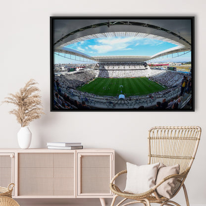 Arena Corinthians, Stadium Canvas, Sport Art, Framed Canvas Print Wall Art, Floating Frame