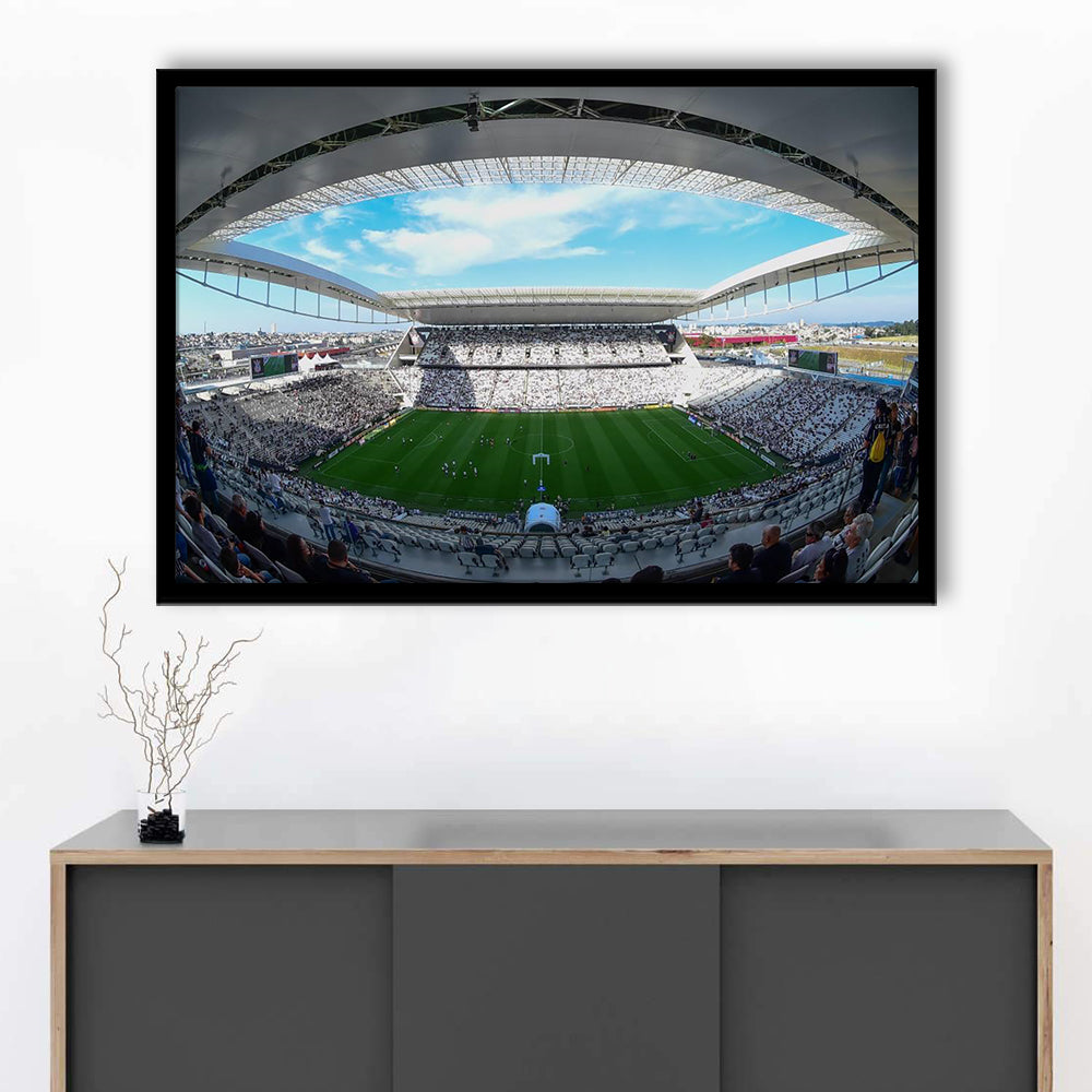 Arena Corinthians, Stadium Canvas, Sport Art, Gift for him, Framed Art Print Wall Decor, Picture Framed