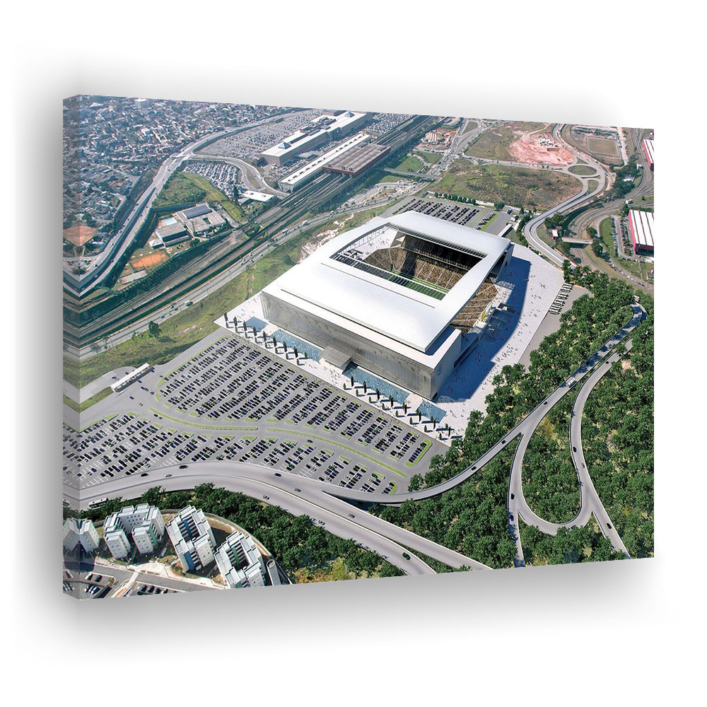Arena De Sao Paulo, Stadium Canvas, Sport Art, Gift for him, Man Cave Decor, Art Print, Canvas Print Wall Art