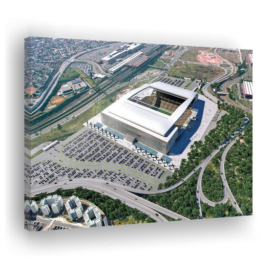Arena De Sao Paulo, Stadium Canvas, Sport Art, Gift for him, Man Cave Decor, Art Print, Canvas Print Wall Art