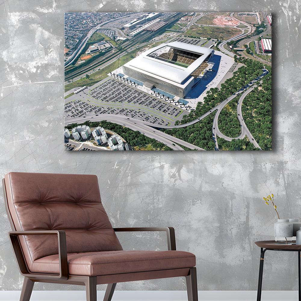 Arena De Sao Paulo, Stadium Canvas, Sport Art, Gift for him, Man Cave Decor, Art Print, Canvas Print Wall Art
