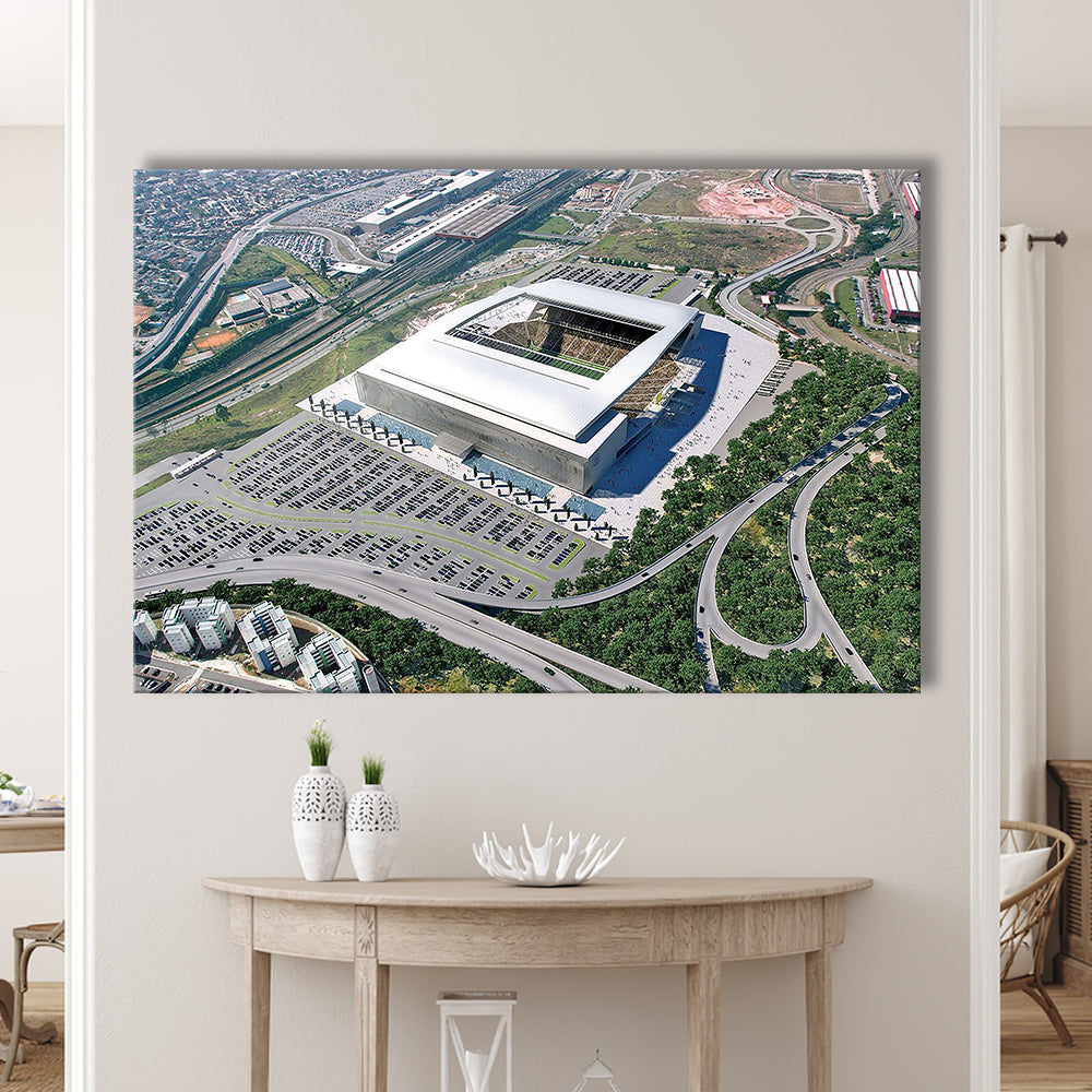 Arena De Sao Paulo, Stadium Canvas, Sport Art, Gift for him, Man Cave Decor, Art Print, Canvas Print Wall Art