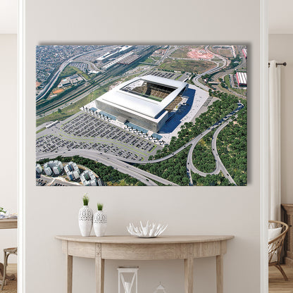 Arena De Sao Paulo, Stadium Canvas, Sport Art, Gift for him, Man Cave Decor, Art Print, Canvas Print Wall Art
