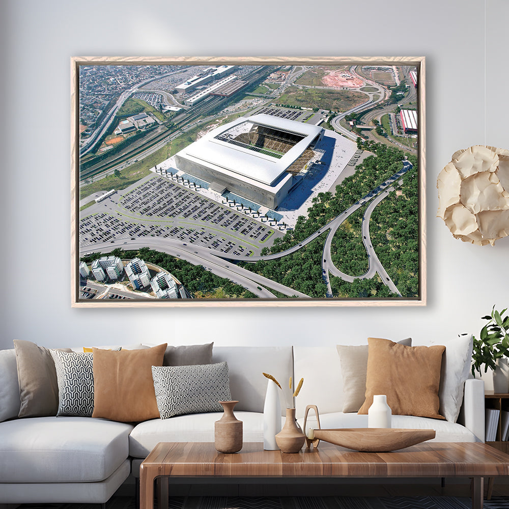 Arena De Sao Paulo, Stadium Canvas, Sport Art, Framed Canvas Print Wall Art, Floating Frame