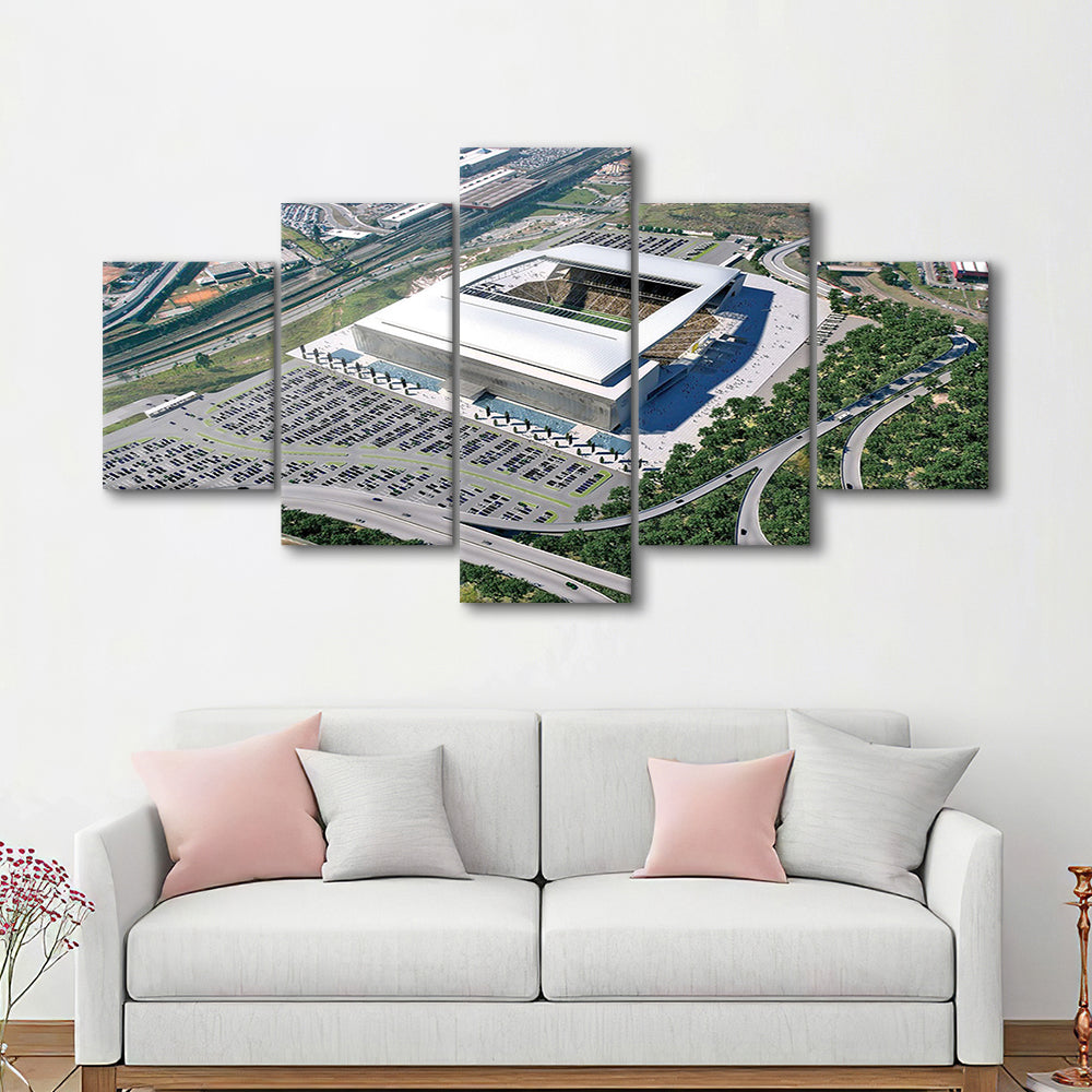 Arena De Sao Paulo, Stadium Canvas, Sport Art, Gift for him, 5 Panel, Large Canvas, Canvas Print Wall Art