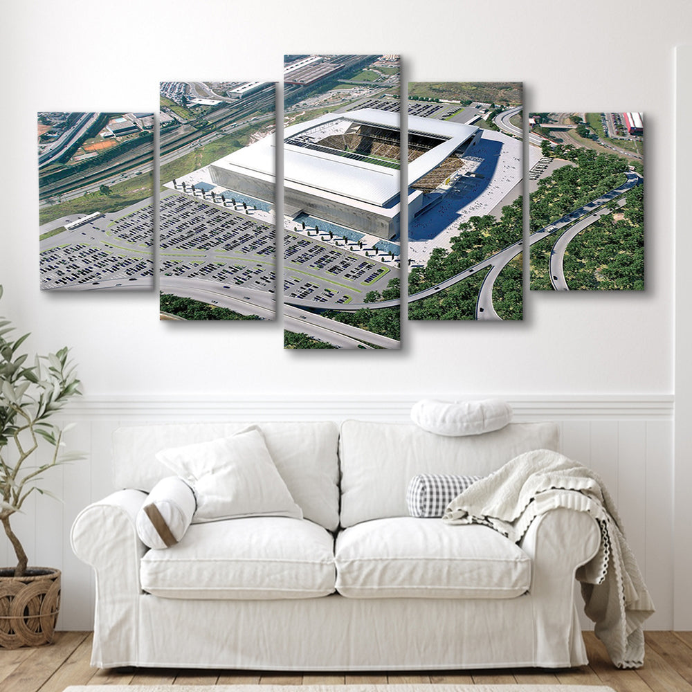 Arena De Sao Paulo, Stadium Canvas, Sport Art, Gift for him, 5 Panel, Large Canvas, Canvas Print Wall Art