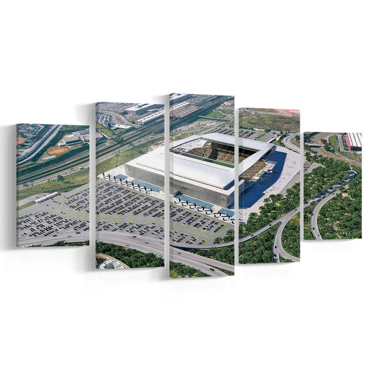 Arena De Sao Paulo, Stadium Canvas, Sport Art, Gift for him, 5 Panel, Large Canvas, Canvas Print Wall Art