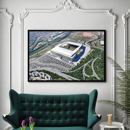 Arena De Sao Paulo, Stadium Canvas, Sport Art, Gift for him, Framed Art Print Wall Decor, Picture Framed