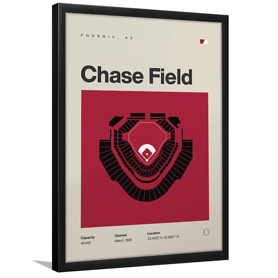 Arizona Diamondbacks Stadium Print, Chase Field Stadium Print, Gifts for him, Sport Art, Framed Art Print Wall Decor