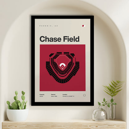 Arizona Diamondbacks Stadium Print, Chase Field Stadium Print, Gifts for him, Sport Art, Framed Art Print Wall Decor