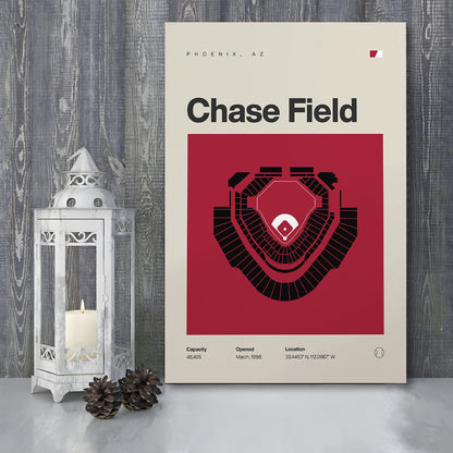 Arizona Diamondbacks Stadium Print, Chase Field Stadium Print, Fan Gifts, Sport Art, Canvas Print Wall Art