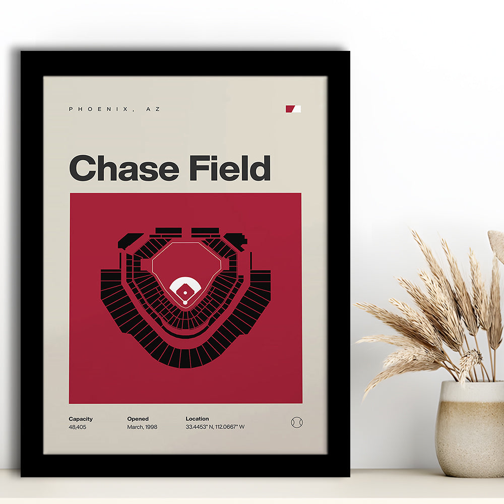 Arizona Diamondbacks Stadium Print, Chase Field Stadium Print, Gifts for him, Sport Art, Framed Art Print Wall Decor