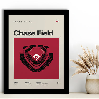 Arizona Diamondbacks Stadium Print, Chase Field Stadium Print, Gifts for him, Sport Art, Framed Art Print Wall Decor