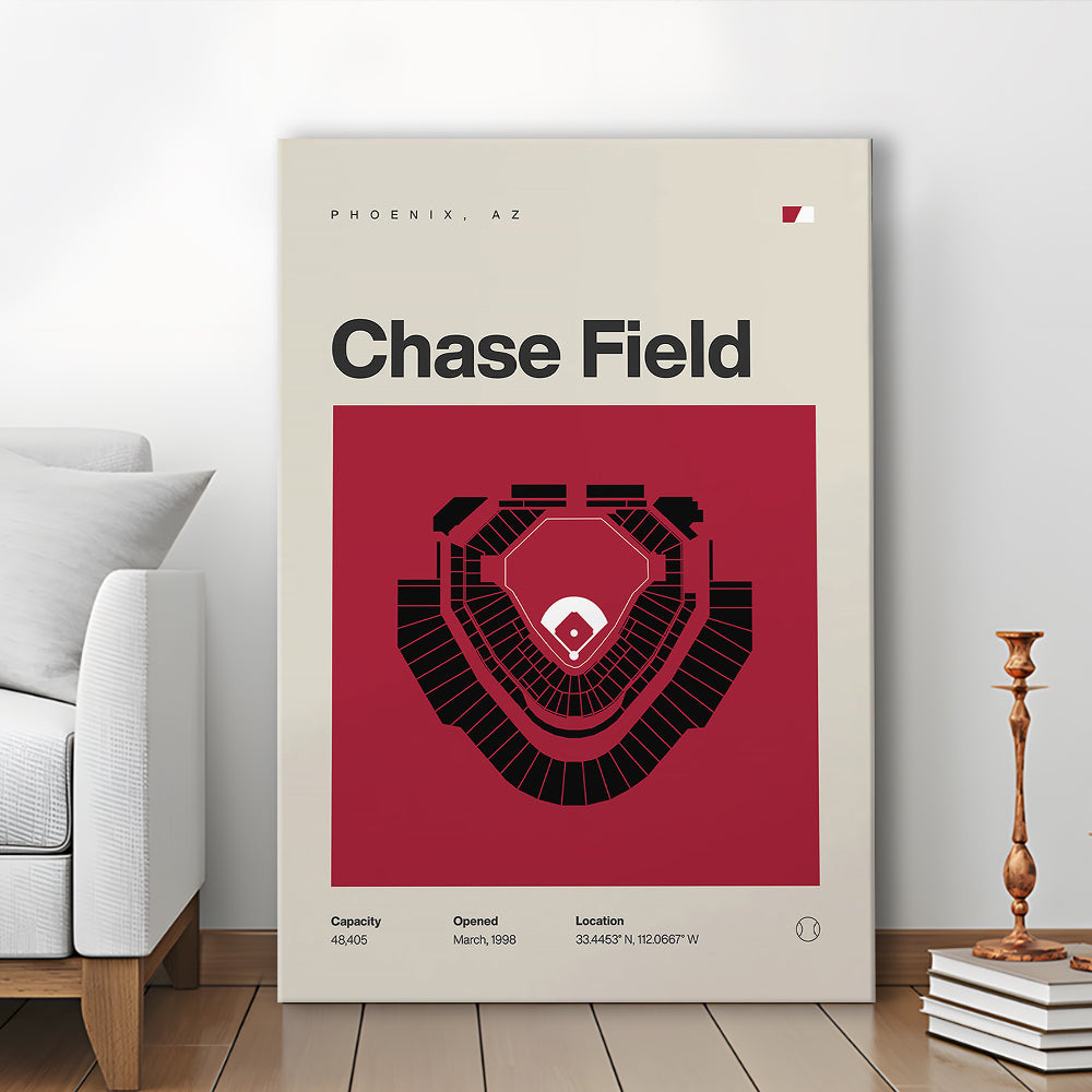 Arizona Diamondbacks Stadium Print, Chase Field Stadium Print, Fan Gifts, Sport Art, Canvas Print Wall Art