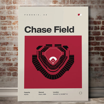 Arizona Diamondbacks Stadium Print, Chase Field Stadium Print, Fan Gifts, Sport Art, Canvas Print Wall Art