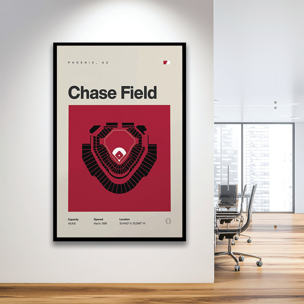 Arizona Diamondbacks Stadium Print, Chase Field Stadium Print, Gifts for him, Sport Art, Framed Art Print Wall Decor