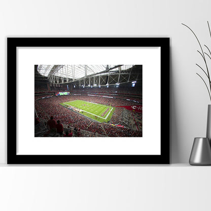 Arizona Diamondbacks Stadium, Stadium Canvas, Sport Art, Gift for him, White Border Framed Art Print Wall Decor