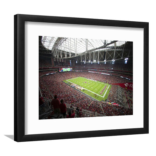 Arizona Diamondbacks Stadium, Stadium Canvas, Sport Art, Gift for him, White Border Framed Art Print Wall Decor